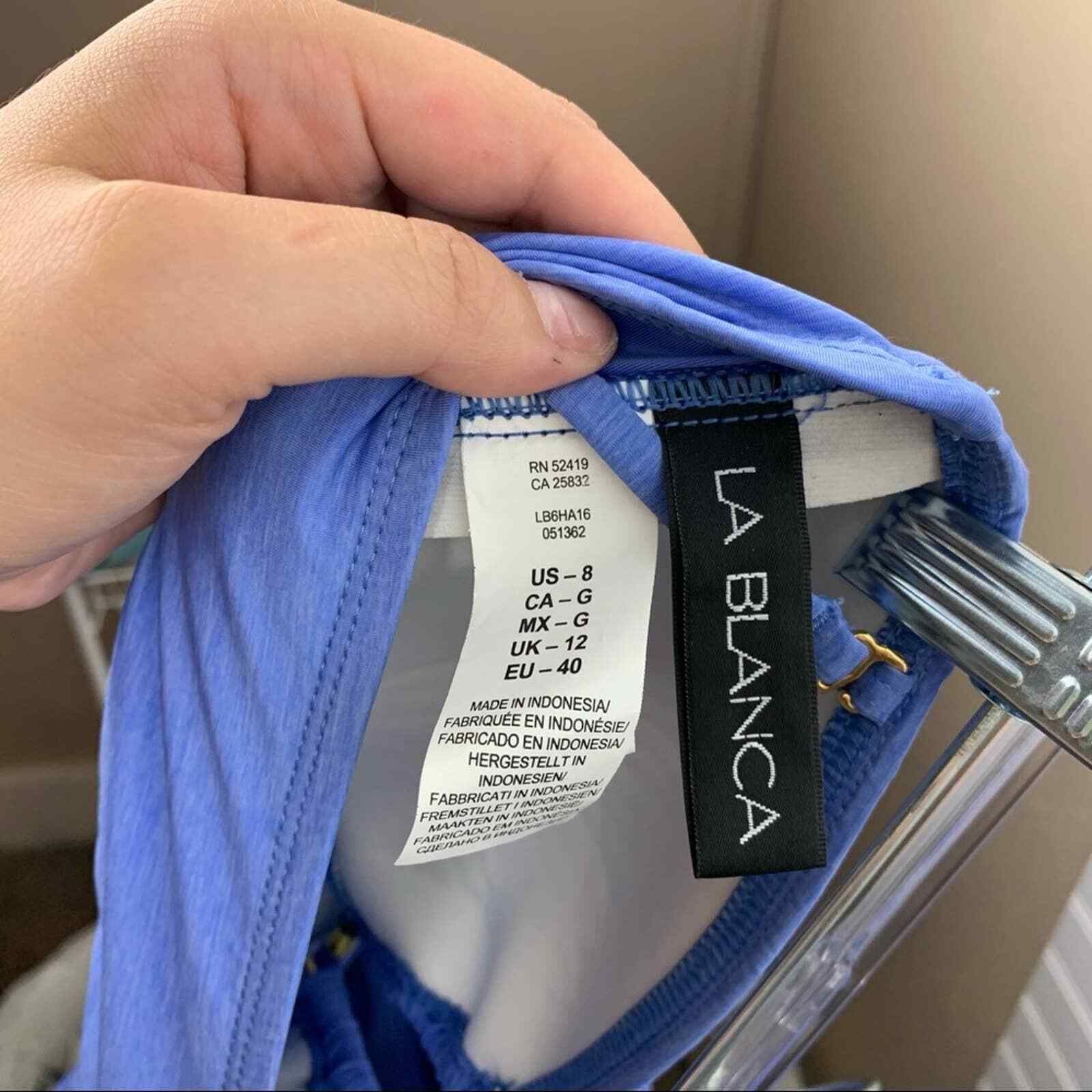 La Blanca Side Cutouts Bandeau Slimming One Piece Swi… Gem