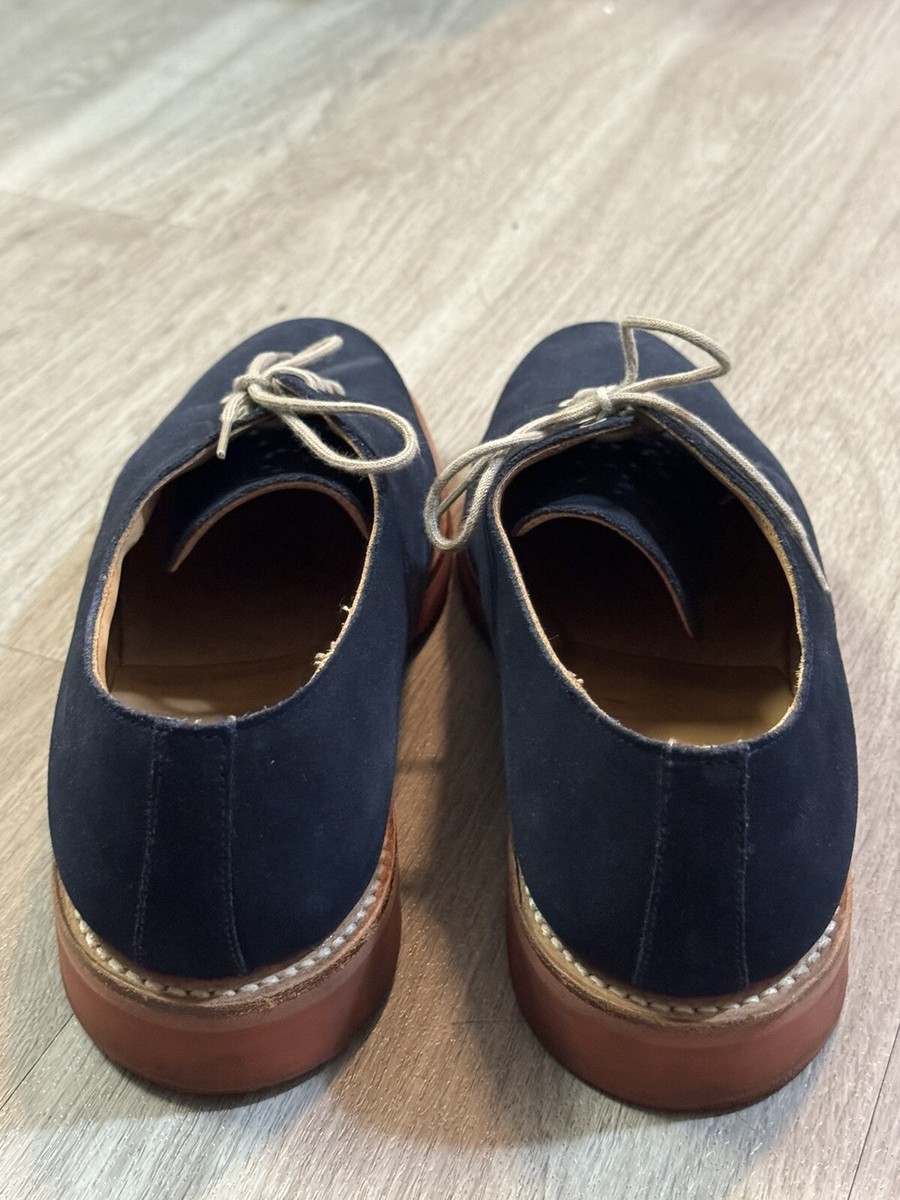 Crockett & Jones Men's Blue Suede Bermuda Oxford shoes US Crockett & Jones Men's Blue Suede Bermuda Oxford shoes US