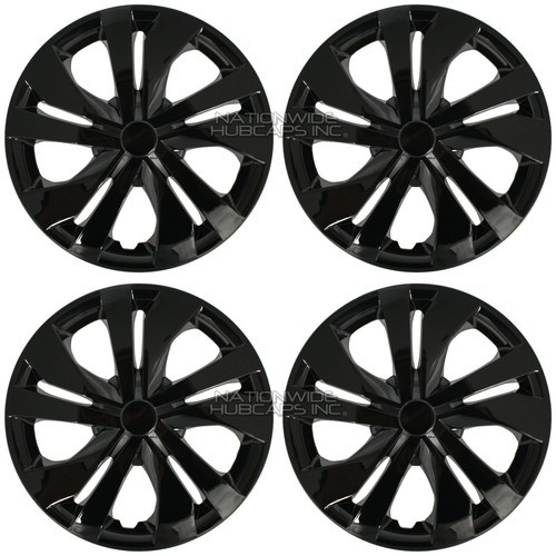 4 fits Nissan Versa 20072021 Black 15" Snap On Hub Caps Wheel Rim Full Covers eBay