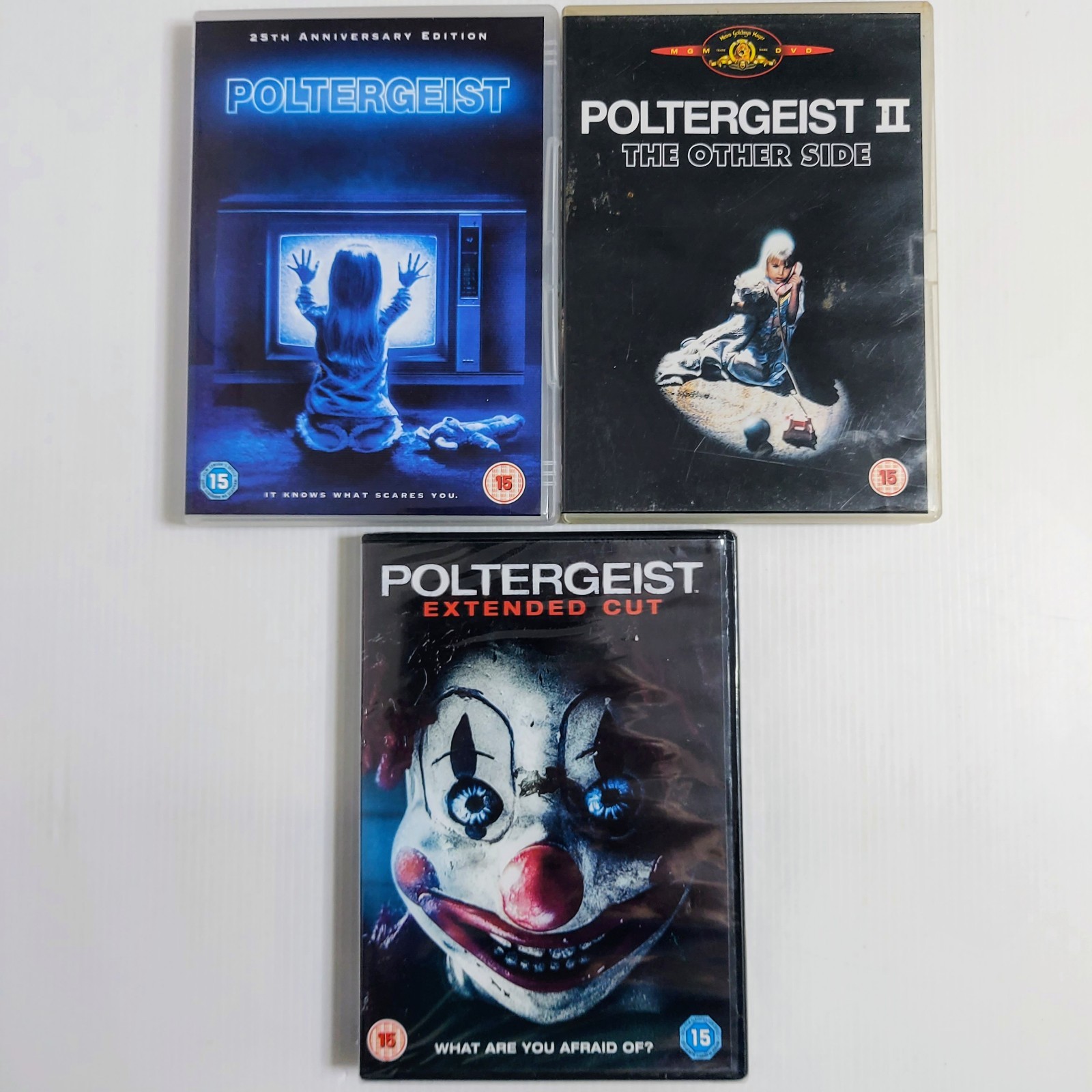 Poltergeist DVD Horror Bundle Poltergeist II Extended Cut Supernatural Lot