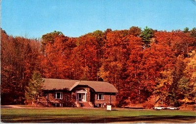 1950s Letchworth State Park Museum NY Dexter Press C Type Postcard Fascolor