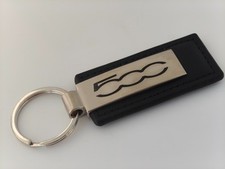 Fiat 500 Classic Style Keyring Various Colours, Black, Red, Yellow, Pink New.