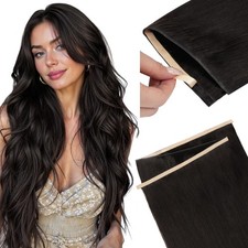 Tape in Hair Extensions Human 22 Inch 110g Dark Brown DOORES Genius Weft