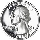 1976-S ***WASHINGTON Bicentennial 40% Silver*** Quarter. 25c, In Coin Capsules