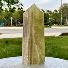 3PC 7.41LB Natural Citrine Crystal Obelisk Tower Wand Point Reiki Healing — photo 4