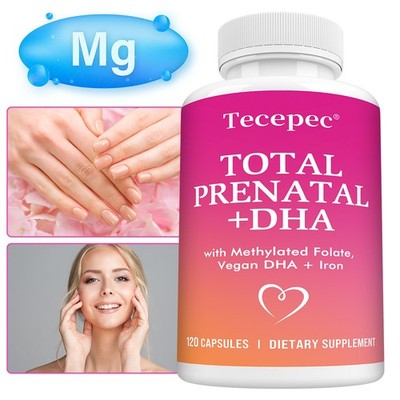 Prenatal Multivitamin 120 Capsule Dha Iron Methylated Folate Women Immune Health