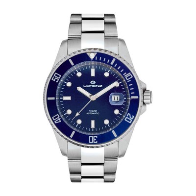 Automatic Mens Wristwatch LORENZ 026959EE Stainless Steel Blue Sub 100mt