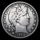 1912 Barber Half Dollar Silver ---- Nice Coin ---- #PP430