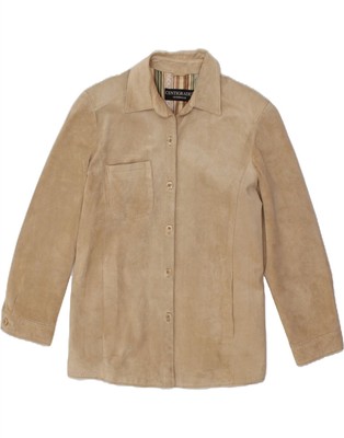 CENTIGRADE Womens Suede Jacket EU 52 3XL Beige CC16