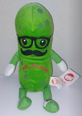 *NEW* Fiesta Toys Mr. Pickle Mustache 11'' Inch Green Plush Stuffed Animal 