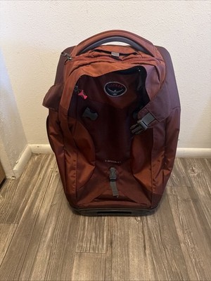 Osprey Meridian Convertible Luggage Backpack, Red/purple  Carry on Wheeled Bag