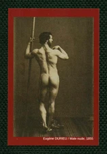 POSTCARD Print / Eugene DURIEU / Male model, 1855