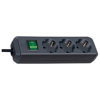 Brennenstuhl Eco-Line with switch and 1.5 mm   cable 5 m Black 3 1152900