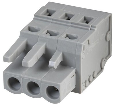 WAGO Plug Terminal Socket Connector inc CAGE CLAMP Actuation 3way 5mm pitch Grey