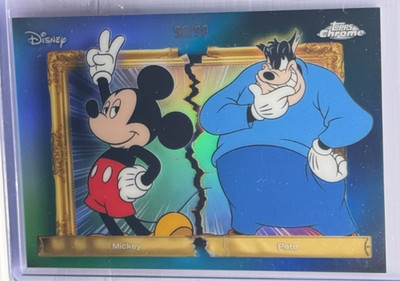 2026 Topps Disney Neon Mickey Mouse & Pete Family First Rivals /99 #FFR-33