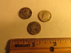 3 US Dimes - Barber, Mercury, Roosevelt -  Junk condition
