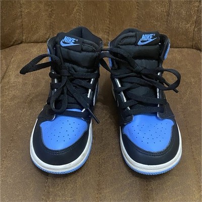 Nike Boys High Top Sneakers Blue Black White Colorblock Comfort US 9C FD1430-400
