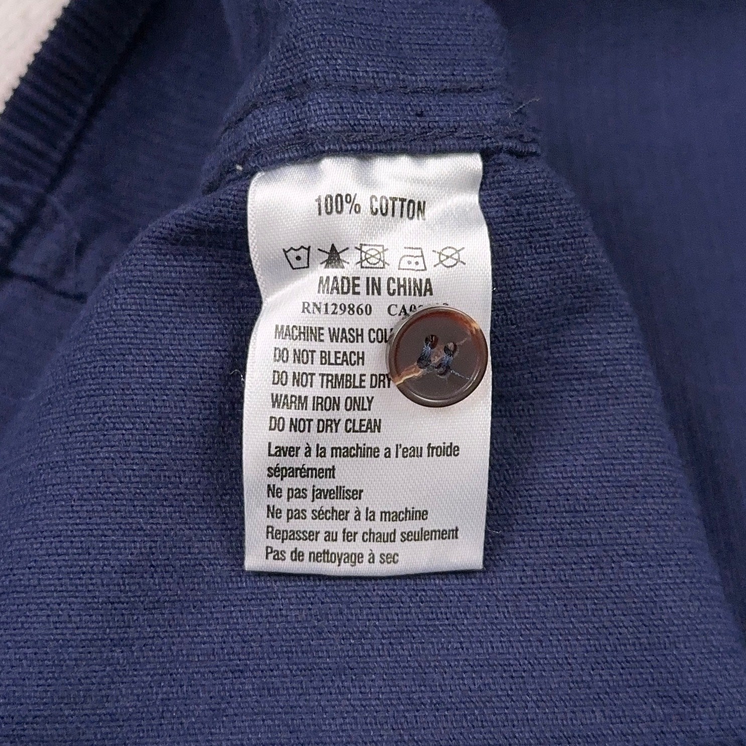 Rhythm. Heavy Corduroy Over Shirt Jacket Mens M Navy Blue Long Sleeve Button Up