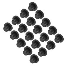 20pcs T-Shaped Silicone Plugs 13mm 1/2" Dia Snap in Plug Seal Round Black