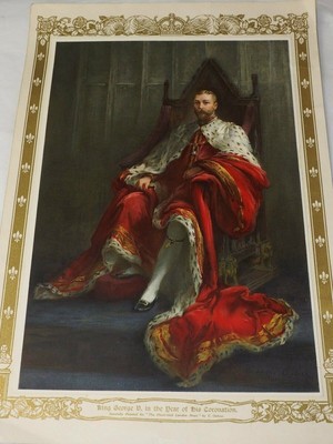 KING GEORGE V  IN THE YEAR OF HIS CORONATION from painting C.OULESS