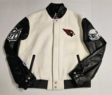 SIGNED Jeff Hamilton x NFL Arizona Cardinals Wool & Leather Jacket / Size Medium
