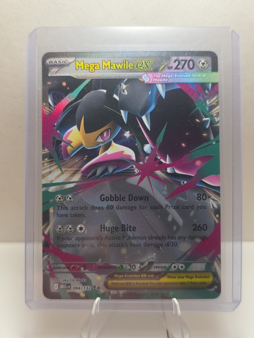 MEGA MAWILE EX - 94/132 Mega Evolution NM- Double Rare - Pokémon TCG Card