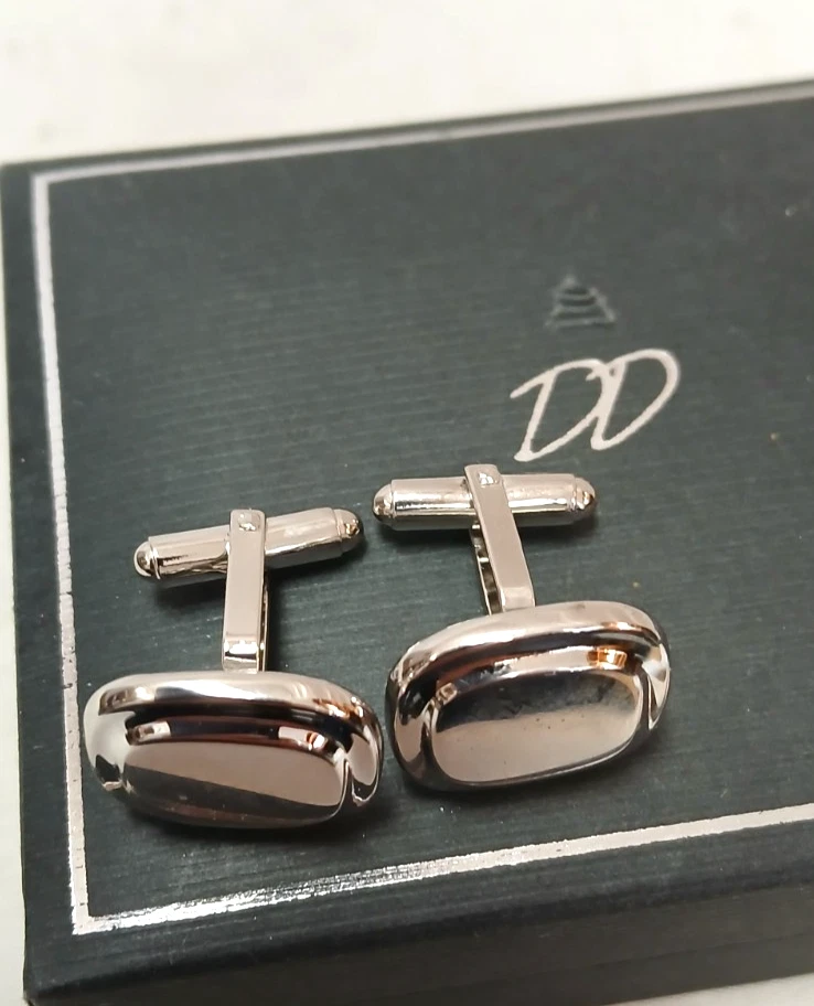 David Donahue Sterling Silver Suare Cuff Links - Image 3 of 4