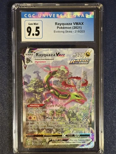 Rayquaza VMAX (Alternate Art Secret) 218/203 - Evolving Skies Holo CGC10 PSA