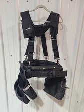 MELOTOUGH 28-Pocket Pro Framer's rig Combo Apron Tool Belt one size, BLACK