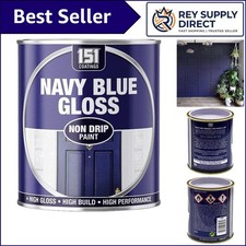 Fast-Drying 300ml Navy Blue Gloss Paint - Perfect for Indoor & Outdoor Projects