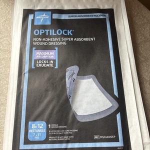6 Medline OptiLock Non-Adhesive Super Absorbent Dressings 8 x 12" MSC64812EP