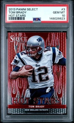 2013 Panini Select Hot Stars Tom Brady #3 PSA 10 Gem Mint