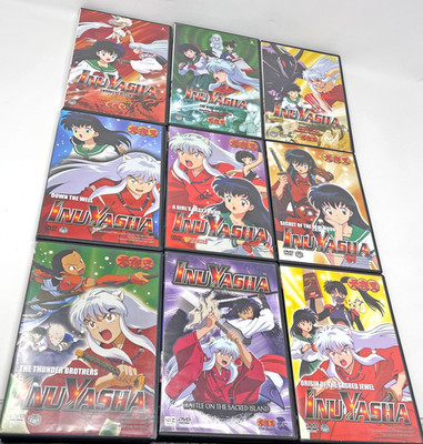 InuYasha Lot of 9 DVDs Broken Fang Swords Sacred Island Sacred Jewel Used