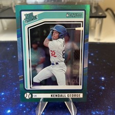 2024 Donruss Baseball Kendall George Rated Prospect Teal Foil 11/25 Dodgers
