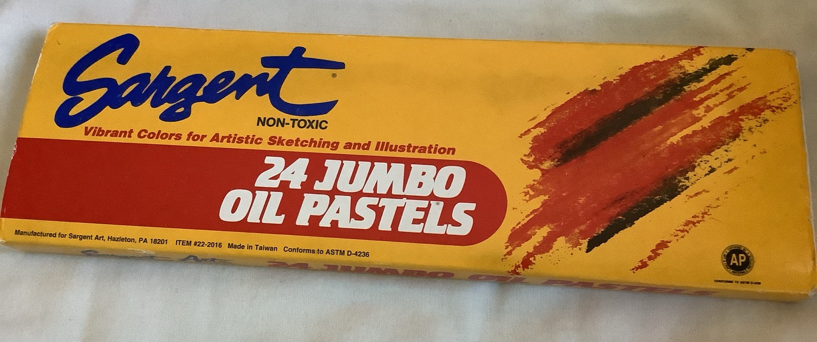 Sargent 24 Jumbo Oil Pastels 1.1 cm x 6.9 cm - Slightly Used