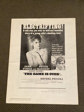 The Game Is Over   -  Original 1967  Pressbook - Jane Fonda