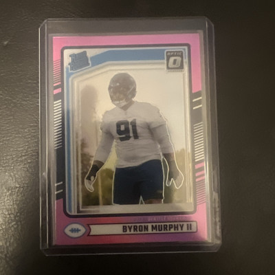 2024 Panini Donruss Byron Murphy II Rated Rookie Pink Optic Preview RC #321