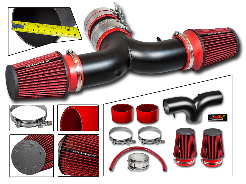 RTunes V2 For 2007-2008 Aspen 5.7L HEMI V8 Dual Twin Air Intake Kit+Filter