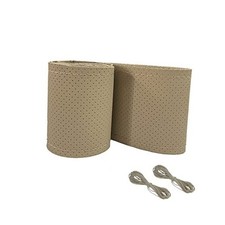 Universal Leather Car Steering Wheel Stitch On Wrap Cover DIY Sewing Beige