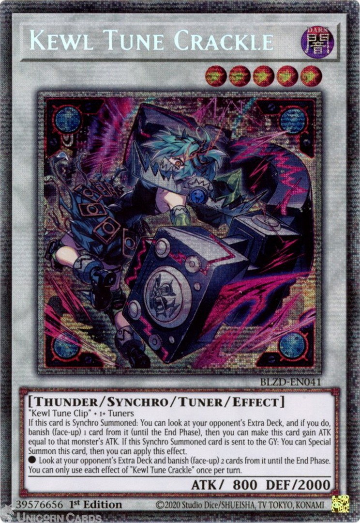 BLZD-EN041 Kewl Tune Crackle : Starlight Rare 1st Edition Mint YuGiOh Card