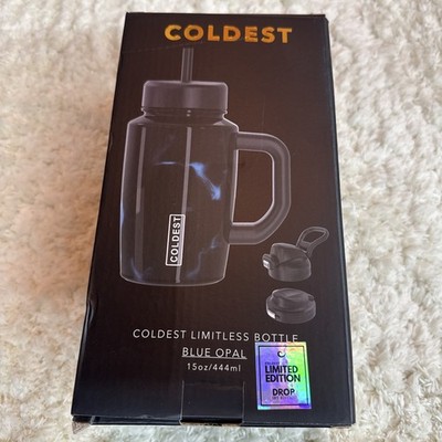 Coldest 15 oz Blue Opal NIB with lids Father s Day Gift