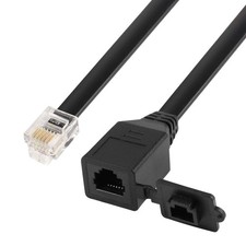 6P6C Extension Cable with Cap RJ12 Crystal Head Cable Male to Female with Dus...