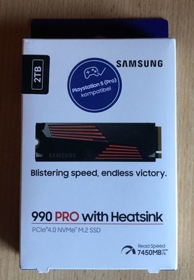 Samsung SSD 990 PRO 2TB, M.2 2280 / PCIe 4.0 x4, Kühlkörper
