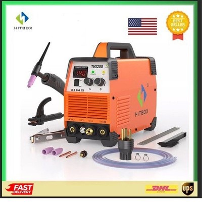 HITBOX HF TIG Stick ARC Welder 200A 2IN1 Welding Machine Adjustable Post Gas US
