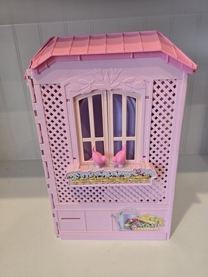 RARE 2000 Mattel Barbie Pink Portable Fold Up Magi-Key Doll House