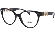 Versace VE3334 GB1 Eyeglasses Frame Women's Black Full Rim Cat Eye 53mm