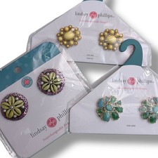 NEW Lindsay Phillips Interchangeable Snaps Collector Edition shell Pearl Sequin