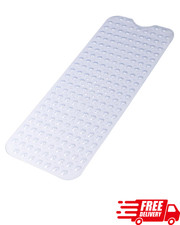 Extra Long Non-Slip Bathtub Mat 40x16 Inch Machine Washable with Suction Cups