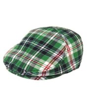 GYMBOREE SUMMER GUY GREEN PLAID DRIVING CAP HAT 3 4 5 7 8 9 10 NWT