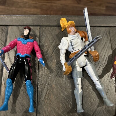 Vintage Marvel X-Men 1993 ToyBiz Metal Action Figure Lot of 9
